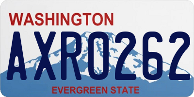 WA license plate AXR0262