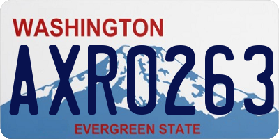 WA license plate AXR0263