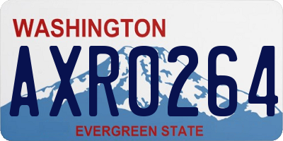 WA license plate AXR0264