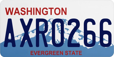 WA license plate AXR0266