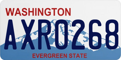 WA license plate AXR0268