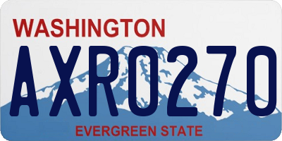 WA license plate AXR0270