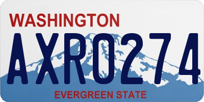 WA license plate AXR0274