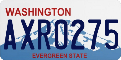 WA license plate AXR0275