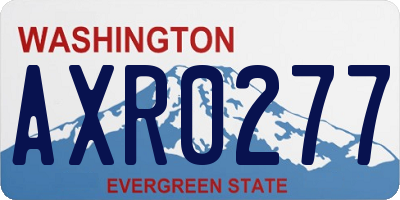 WA license plate AXR0277