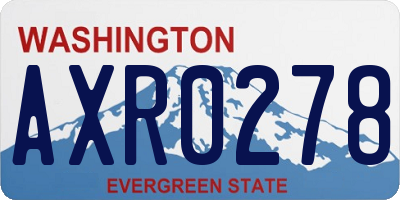 WA license plate AXR0278