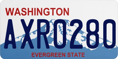 WA license plate AXR0280