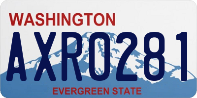 WA license plate AXR0281