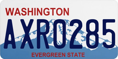 WA license plate AXR0285