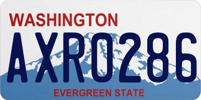 WA license plate AXR0286