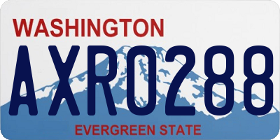 WA license plate AXR0288