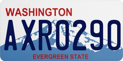 WA license plate AXR0290