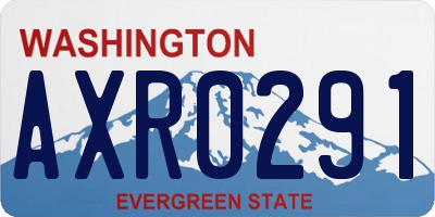 WA license plate AXR0291