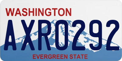 WA license plate AXR0292