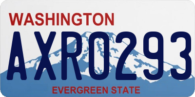 WA license plate AXR0293