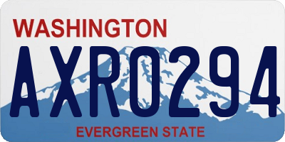 WA license plate AXR0294
