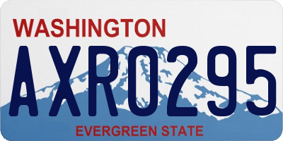 WA license plate AXR0295