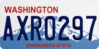 WA license plate AXR0297