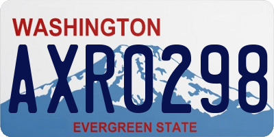WA license plate AXR0298