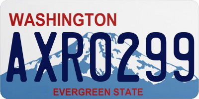 WA license plate AXR0299