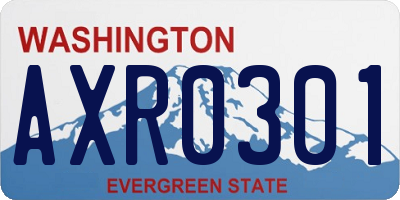 WA license plate AXR0301