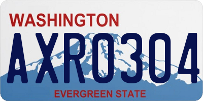WA license plate AXR0304