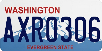 WA license plate AXR0306