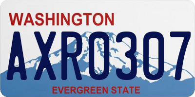 WA license plate AXR0307