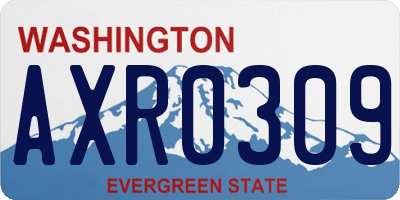 WA license plate AXR0309