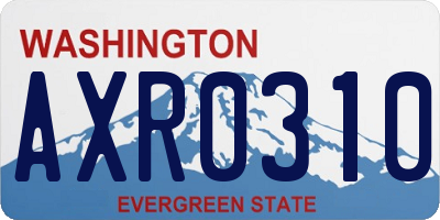 WA license plate AXR0310