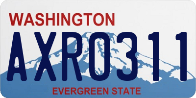 WA license plate AXR0311