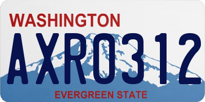 WA license plate AXR0312
