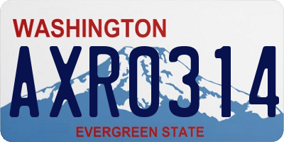 WA license plate AXR0314