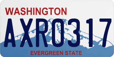 WA license plate AXR0317