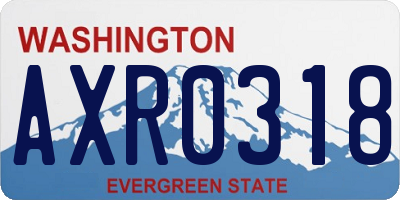 WA license plate AXR0318