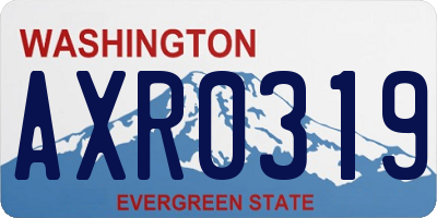WA license plate AXR0319