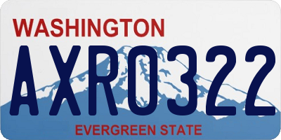 WA license plate AXR0322