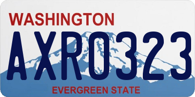 WA license plate AXR0323