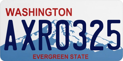 WA license plate AXR0325