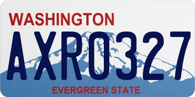 WA license plate AXR0327