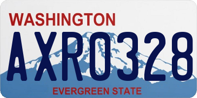 WA license plate AXR0328