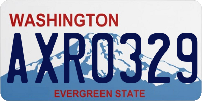 WA license plate AXR0329