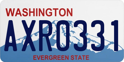 WA license plate AXR0331