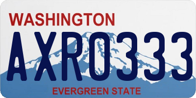 WA license plate AXR0333