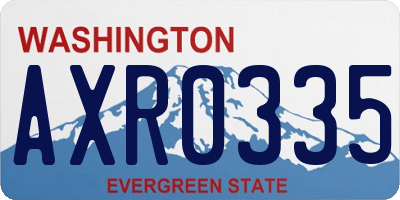 WA license plate AXR0335