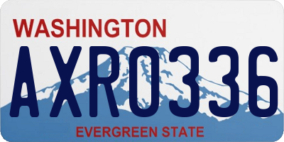 WA license plate AXR0336