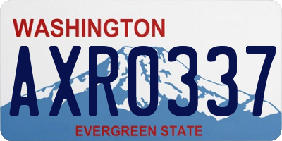WA license plate AXR0337
