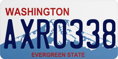 WA license plate AXR0338