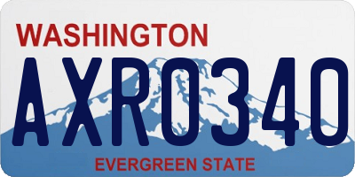WA license plate AXR0340