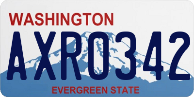 WA license plate AXR0342